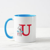 Dr. Seuss De Kat in de Hoed, Ding Een Monogram U Mok (Links)