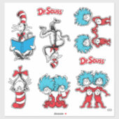 Dr. Seuss | De Kat in de Hoed en Ding Een Ding Sticker (Vel)