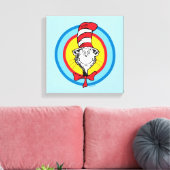 Dr. Seuss | De Kat in de Hoed Hoofd Grafisch Canvas Afdruk (Insitu (Woonkamer))