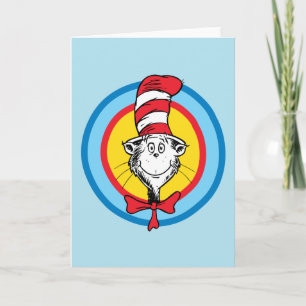 Dr. Seuss   De Kat in de Hoed Hoofd Grafisch Kaart