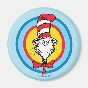 Dr. Seuss De Kat in de Hoed Hoofd Grafisch Magneet
