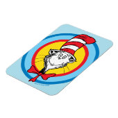 Dr. Seuss | De Kat in de Hoed Hoofd Grafisch Magneet (Linkerzijde)