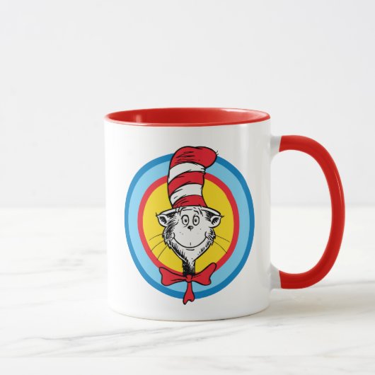 Dr. Seuss | De Kat in de Hoed Hoofd Grafisch Mok (Rechts)