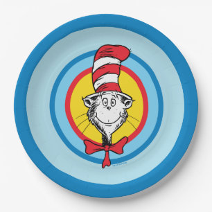 Dr. Seuss   De Kat in de Hoed Hoofd Grafisch Papieren Bordje