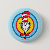 Dr. Seuss | De Kat in de Hoed Hoofd Grafisch Ronde Button 5,7 Cm (Voorkant)