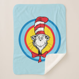 Dr. Seuss   De Kat in de Hoed Hoofd Grafisch Sherpa Deken
