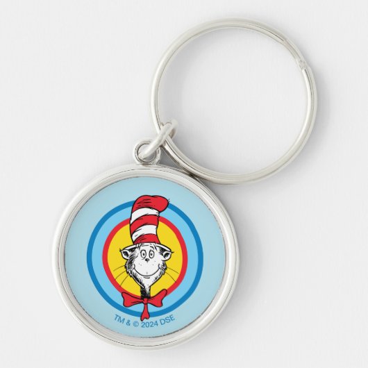 Dr. Seuss | De Kat in de Hoed Hoofd Grafisch Sleutelhanger (Voorkant)