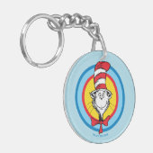 Dr. Seuss | De Kat in de Hoed Hoofd Grafisch Sleutelhanger (Voorkant Links)