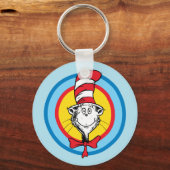 Dr. Seuss | De Kat in de Hoed Hoofd Grafisch Sleutelhanger (Voorkant)