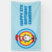 Dr. Seuss | De Kat in de Hoed Hoofd Grafisch Spandoek (Verticaal)
