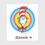 Dr. Seuss | De Kat in de Hoed Hoofd Grafisch Sticker (Vel)