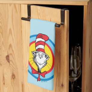 Dr. Seuss De Kat in de Hoed Hoofd Grafisch Theedoek