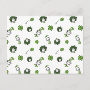Dr. Seuss De Kat in de Hoed Klaver Patroon Briefkaart