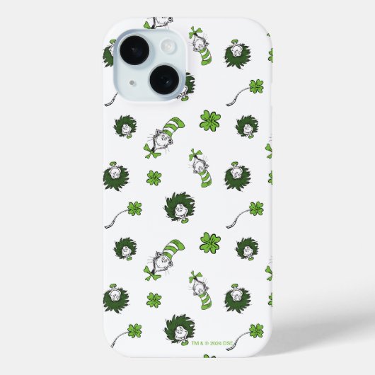 Dr. Seuss | De Kat in de Hoed Klaver Patroon Case-Mate iPhone Case (Achterkant)
