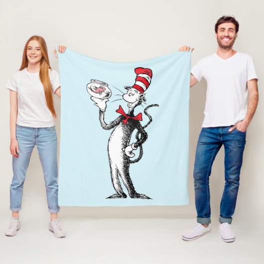 Dr. Seuss | De Kat in de Hoed & Krinklebine Fleece Deken (In situ)