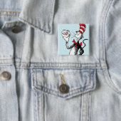 Dr. Seuss | De Kat in de Hoed & Krinklebine Vierkante Button 5,1 Cm (In situ)