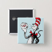 Dr. Seuss | De Kat in de Hoed & Krinklebine Vierkante Button 5,1 Cm (Voorkant /achterkant)