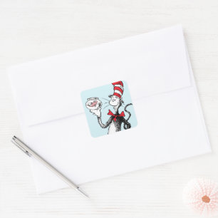 Dr. Seuss   De Kat in de Hoed & Krinklebine Vierkante Sticker