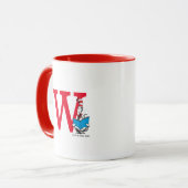 Dr. Seuss De Kat in de Hoed - Lezen Monogram W Mok (Voorkant links)