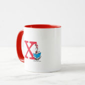 Dr. Seuss De Kat in de Hoed - Lezen Monogram X Mok (Voorkant links)