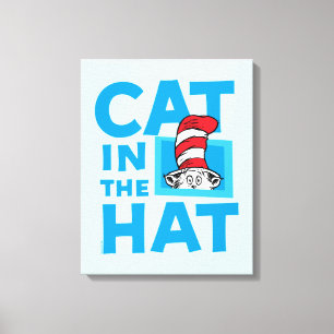 Dr. Seuss   De Kat in de Hoed Logo Canvas Afdruk