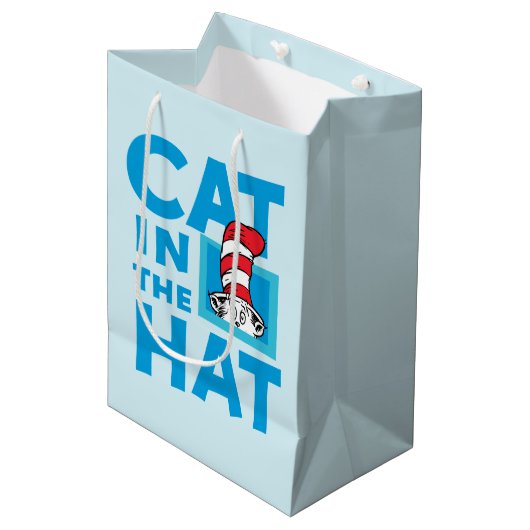 Dr. Seuss | De Kat in de Hoed Logo Medium Cadeauzakje (Voorkant Gekanteld)