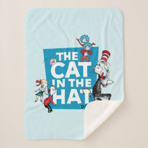 Dr. Seuss De Kat in de Hoed Logo - Personages Sherpa Deken