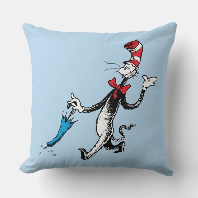 Dr. Seuss | De Kat in de Hoed Paraplu Wandel Kussen (Voorkant)