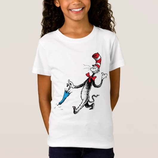 Dr. Seuss | De Kat in de Hoed Paraplu Wandeling T-shirt (Voorkant)