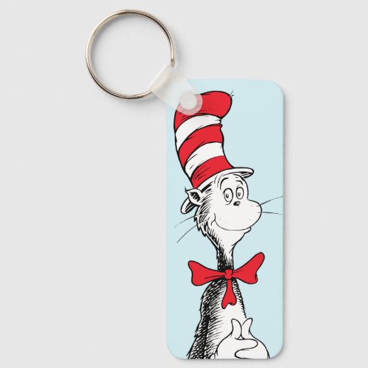 Dr. Seuss De Kat in de Hoed Staat Rechtop Sleutelhanger (Voorkant)