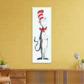 Dr. Seuss De Kat in de Hoed Staat Trots Canvas Afdruk (Insitu (Woonkamer))