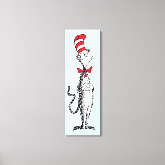 Dr. Seuss De Kat in de Hoed Staat Trots Canvas Afdruk (Voorkant)
