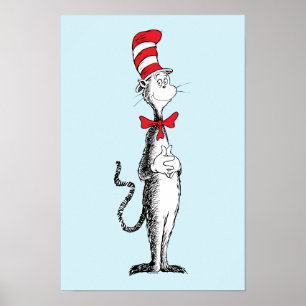 Dr. Seuss De Kat in de Hoed Staat Trots Poster