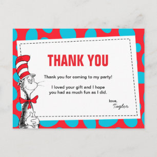 Dr. Seuss   De Kat in de Hoed Verjaardag Bedankt Briefkaart