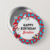 Dr. Seuss | De Kat in de Hoed Verjaardag Ronde Button 7,6 Cm (Voorkant /achterkant)
