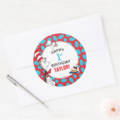 Dr. Seuss | De Kat in de Hoed Verjaardag Ronde Sticker (Envelop)