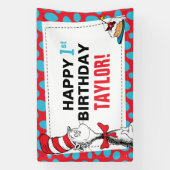Dr. Seuss | De Kat in de Hoed Verjaardagsbanner Spandoek (Verticaal)