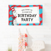Dr. Seuss | De Kat in de Hoed Verjaardagsfeestje Spandoek (Insitu)