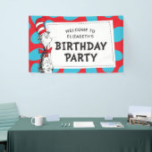 Dr. Seuss | De Kat in de Hoed Verjaardagsfeestje Spandoek (Beurs)