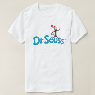 Dr. Seuss De Kat in de Hoed Vintage Logo T-shirt