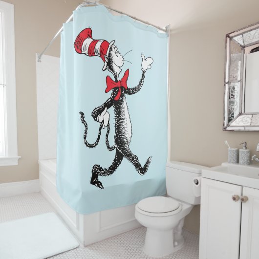 Dr. Seuss | De Kat in de Hoed Wandelpad Douchegordijn (In situ)