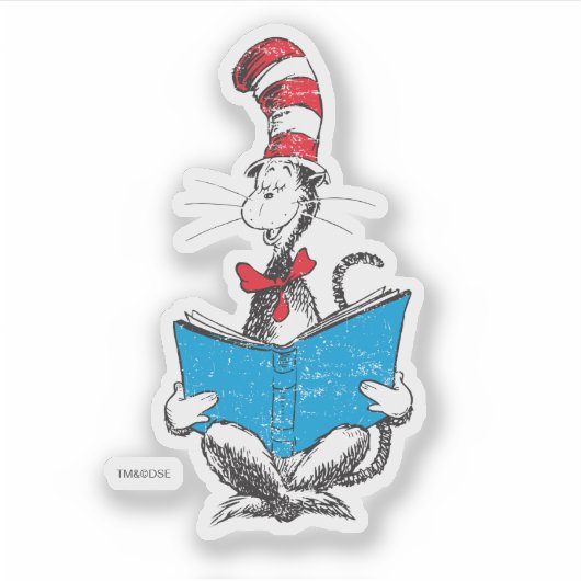 Dr. Seuss| De kat in het Pet - Lezen Sticker (Voorkant)