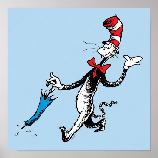 Dr. Seuss | De Kat met de Hoed Paraplu Wandelweg Poster (Voorkant)