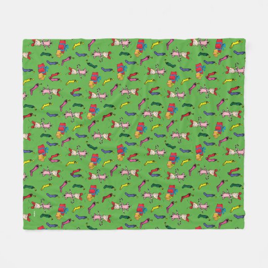 Dr. Seuss| De knuppel| Cindy Lou Who Pattern Fleece Deken (Voorkant (Horizontaal))