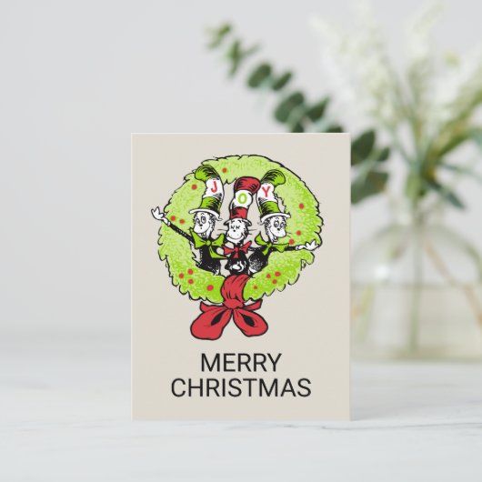 Dr. Seuss| De knuppel| Kerstfeest in Who ville Feestdagenkaart (Staand voorkant)