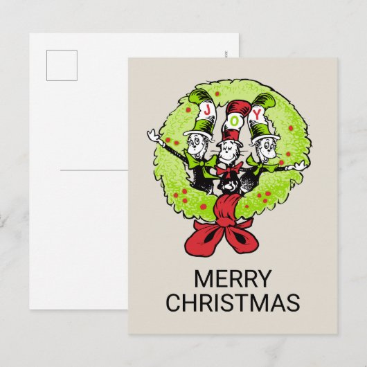 Dr. Seuss| De knuppel| Kerstfeest in Who ville Feestdagenkaart (Voorkant / Achterkant)