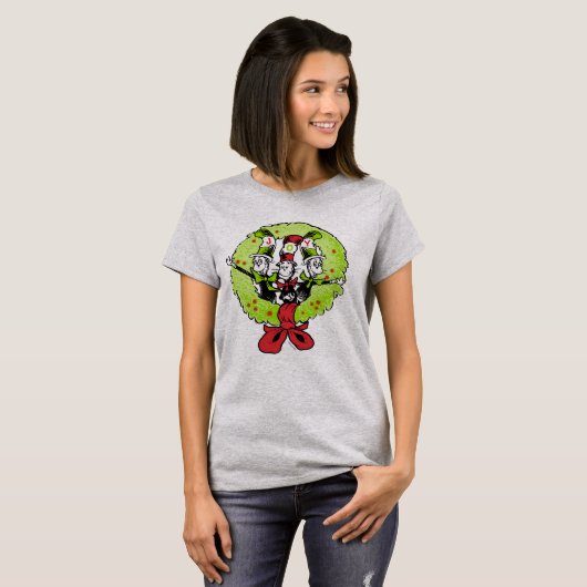 Dr. Seuss| De knuppel| Kerstfeest in Who ville T-shirt (Voorkant volledig)