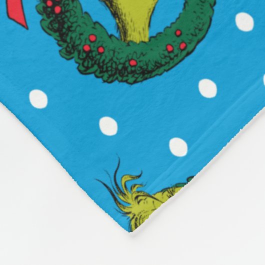 Dr. Seuss| De knuppel| kerstpatroon Fleece Deken (Hoek)