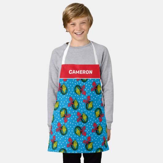 Dr. Seuss| De knuppel| kerstpatroon Schort (Gedragen)