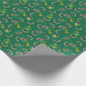 Dr. Seuss| De knuppel| Merry Grinchmas Pattern Cadeaupapier (Hoek)